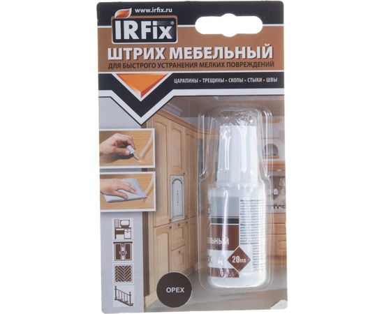 Мебельный штрих IRFIX 20 мл, орех 20276 – изображение 2