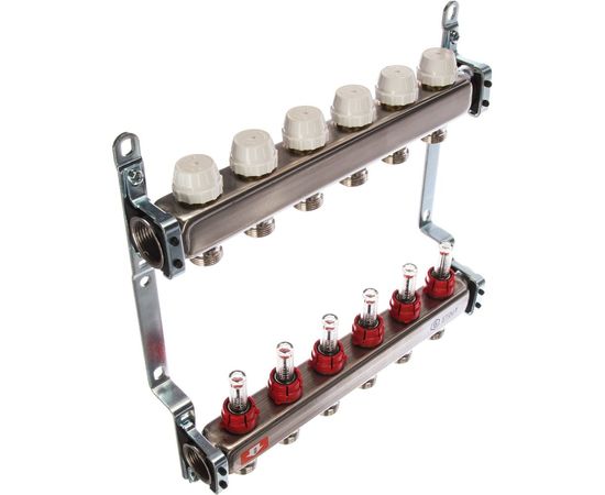 Коллектор из нержавеющей стали с расходомерами 6 вых. STOUT SMS 0917 000006 – изображение 2