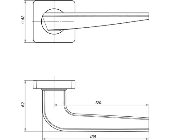 Раздельная ручка PUNTO BIO ZQ SN/CP-3 матовый никель/хром 41037 – изображение 2