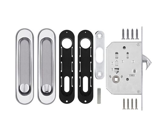 Защелка с ручками для раздвижных дверей PUNTO Soft LINE SL-011 CP 38597 – изображение 2