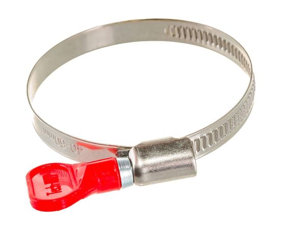 Обжимной хомут из нержавеющей стали Tech-Krep 40х60 с бабочкой 1шт - ярлык 112850 – изображение 2