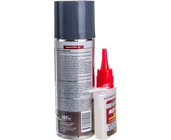 Двухкомпонентный цианакрилатный клей IRFIX MDF FIX 200 мл + 50 гр 20250 – изображение 3