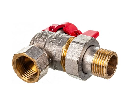 Шаровой кран угловой с американкой ROMMER 1/2"", ВН/НР, RBV-0006-0610215, RG008UB5BNBF2A – изображение 3