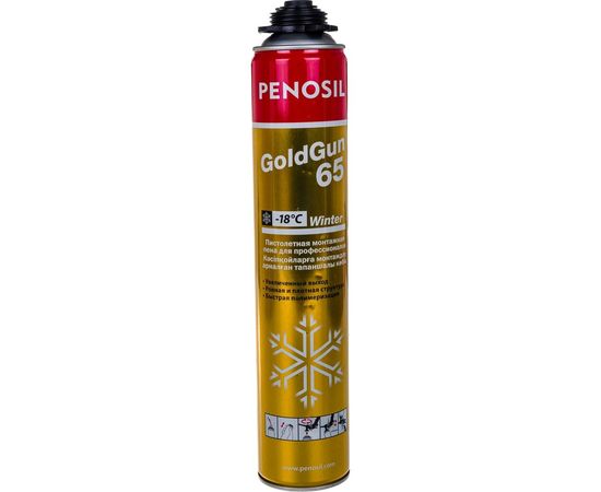 Монтажная профессионал пена Penosil GoldGun 65 winter A1181 – изображение 3