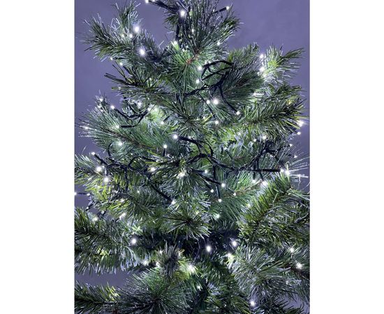 Гирлянда ЭРА ENIN GC LED Нить, мишура, 3.9м, зеленый провод, холодный свет, 220V 24/576 Б0047969 – изображение 3