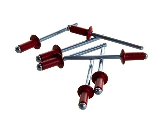 Заклёпка вытяжная красный рубин (150 шт; 4х10 мм; RAL 3003150) Качественный КРЕПЕЖ 0200525 КЧ – изображение 3