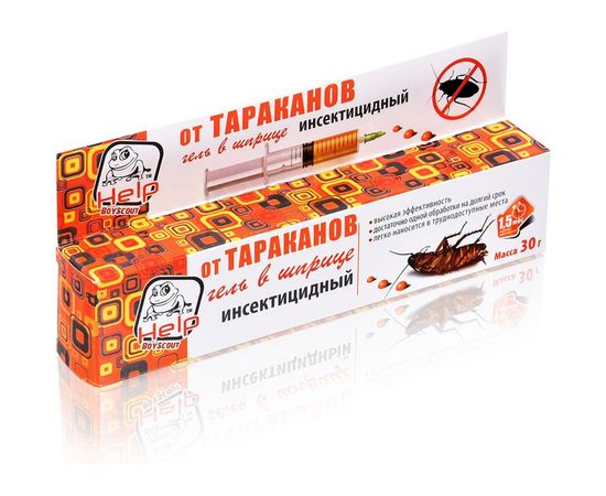 Инсектицидный гель от тараканов HELP в шприце, 30г 80272 – изображение 3