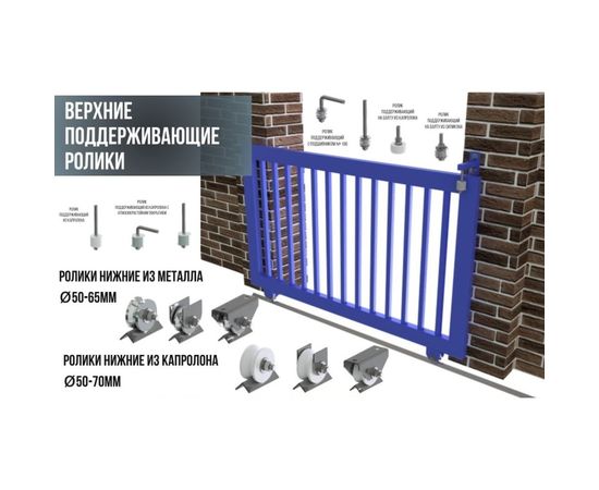 Комплект для откатных ворот своими руками Rolik-Opt СТ300 под V-образный профиль - уголок С3616-К03 – изображение 3