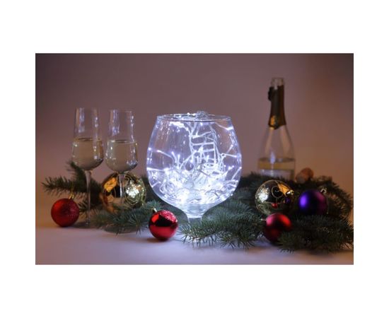 Гирлянда ЭРА ENIN WC LED Мишура 3,9 м белый провод, холодный свет, 220V 24/576 Б0047971 – изображение 4