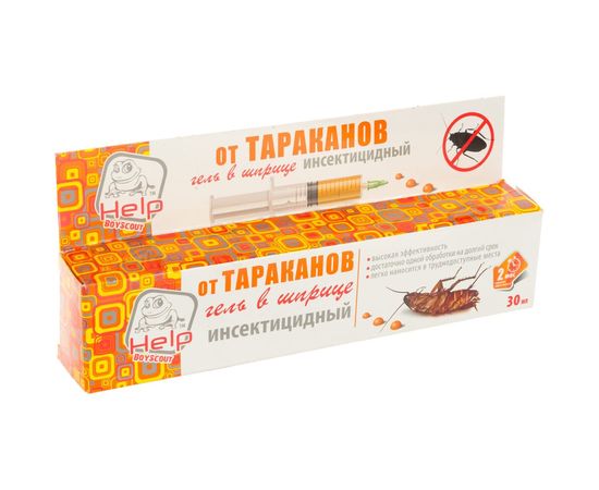 Инсектицидный гель от тараканов HELP в шприце, 30г 80272 – изображение 4