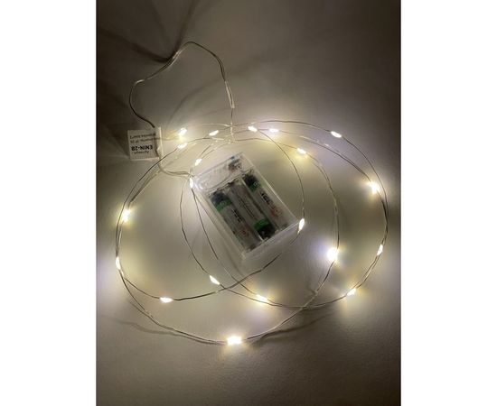 Гирлянда ЭРА ENIN2B LED Нить, 2 м, теплый свет, АА, IP20 Б0041891 – изображение 4