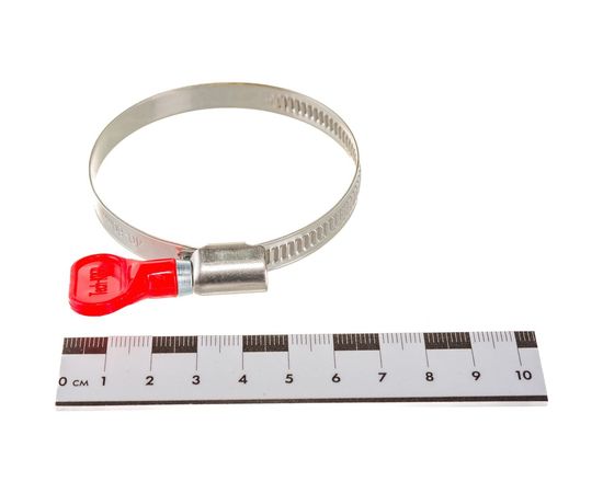 Обжимной хомут из нержавеющей стали Tech-Krep 40х60 с бабочкой 1шт - ярлык 112850 – изображение 4