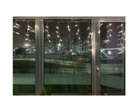 Гирлянда ЭРА ENIB01B LED, Бахрома, 1,8 м*0,5, теплый свет, 8 режимов, 220V Б0041899 – изображение 4