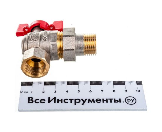Шаровой кран угловой с американкой ROMMER 1/2"", ВН/НР, RBV-0006-0610215, RG008UB5BNBF2A – изображение 4