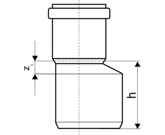 Переход эксцентрический Ostendorf 110х75 мм 115710 – изображение 5