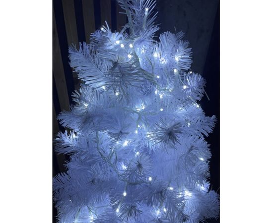 Гирлянда ЭРА ENIN WC LED Мишура 3,9 м белый провод, холодный свет, 220V 24/576 Б0047971 – изображение 5