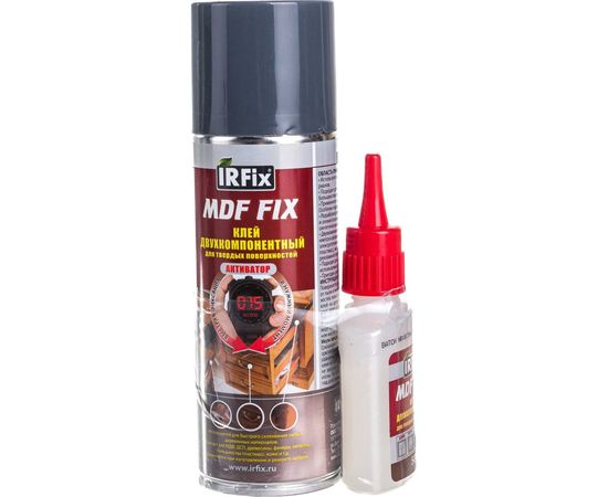 Двухкомпонентный цианакрилатный клей IRFIX MDF FIX 200 мл + 50 гр 20250 – изображение 5