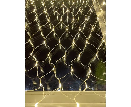 Гирлянда LED ЭРА ENOS01B сеть 1,2м х 1,5м, теплый свет, 24V, IP44 Б0041909 – изображение 6