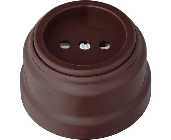 Розетка Bylectrica РА16-0201 1-местная б.з 16А ОУ, серия РЕТРО, шоколад 