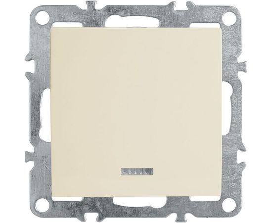 1-клавишный выключатель STEKKER с индикатором, механизм, 250В, 10А, слоновая кость 39320 