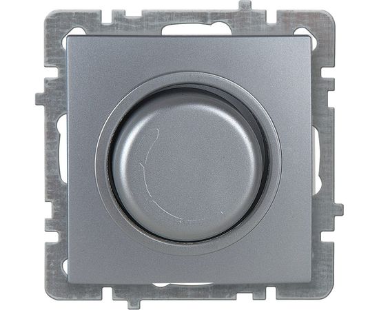 Механизм светорегулятора NILSON 1СП с подсветкой 1000Вт серебро Touran/Alegra metallic 24130453 