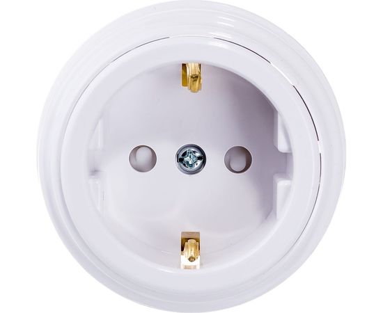 Розетка Bylectrica РА16-0206 1-местная с заз. контактом, со шторками 16А ОУ, серия РЕТРО 