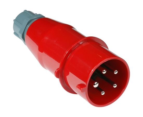 Электрическая кабельная вилка LANMASTER IEC 309, трехфазная, 32A, 380V LAN-IEC-309-32A3P/M 