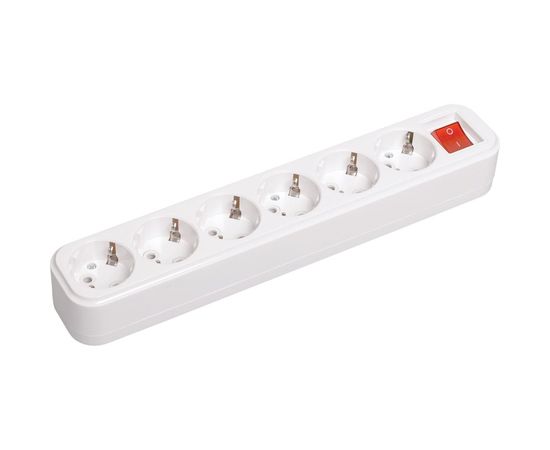 Переносная разборная розетка с выключателем IEK К06В, 6 мест, CLASSIC KYP11-16-06-00-ZK 