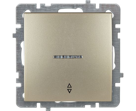 Механизм выключателя NILSON 1СП проходной с подсветкой золото Touran/Alegra metallic 24150408 