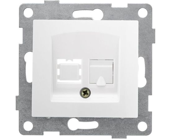 Телефонная розетка GUSI ELECTRIC Bravo RJ12, одинарная, СУ, белая С10Т1-001 