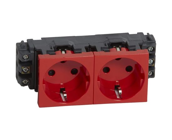 Розетка Legrand Mosaic 4М немецкий стдандарт с ключом 77622 