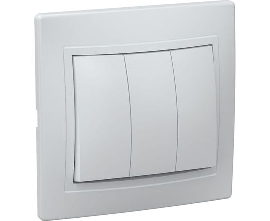 Трехклавишный выключатель IEK ВС10-3-0-ККм, 10А, КВАРТА, кремовый EVK30-K33-10-DM 