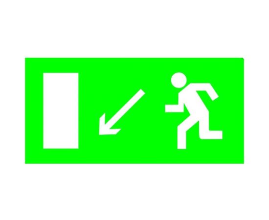 Знак Направление к эвакуационному выходу налево вниз TDM 350х124мм для ССА SQ0817-0062 