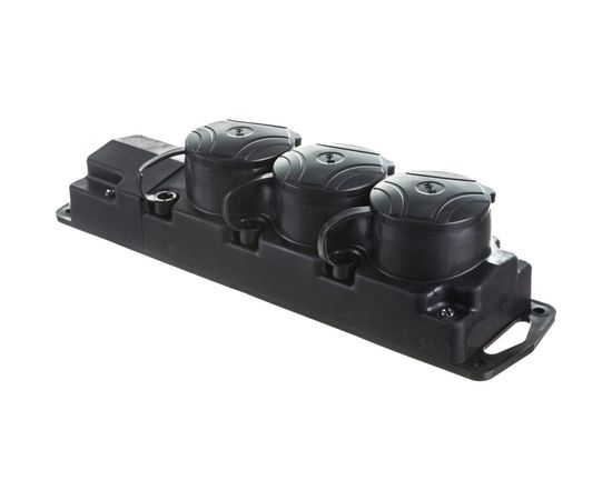 Штепсельная розетка Bylectrica 3-местная с заз.конт. переносная каучук IP44, Р16-381 