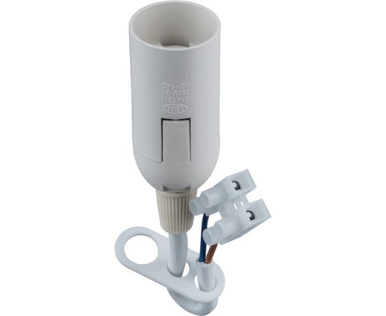 Электрический патрон Navigator NLH-P-F-WH-E14-TB, пластиковый, с КЗВ, белый 61352 