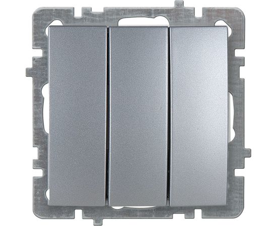 Механизм выключателя NILSON 3СП серебро Touran/Alegra metallic 24130466 