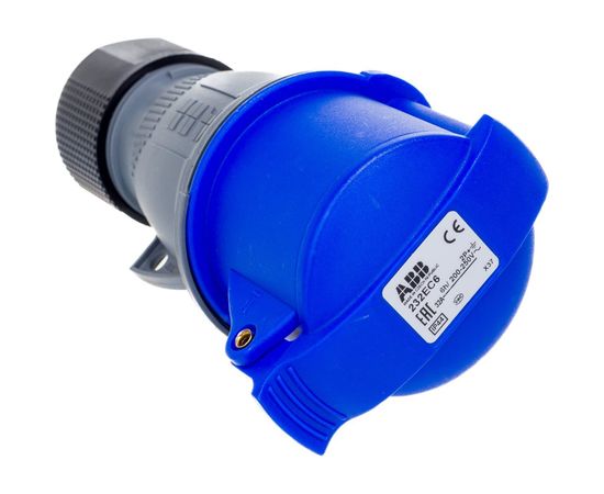 Кабельная розетка ABB 32A 2P+E IP44 переносная 250В 2CMA102031R1000 