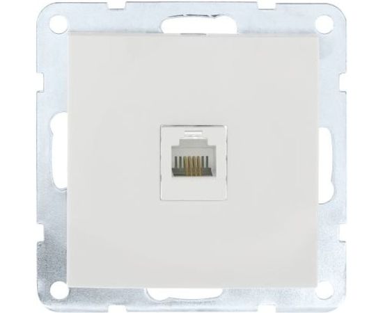 Компьютерная розетка LK Studio RJ-45, категория 5е, с накладкой, белый 866104-1 