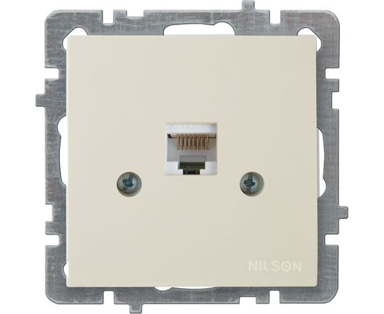 Компьютерная розетка Nilson 1-местн. СУ RJ45 CAT5 , TOURAN-ALEGRA-THOR, кремовый 24120444 
