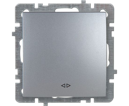 Механизм выключателя NILSON 1СП крестообразный серебро Touran/Alegra metallic 24130410 