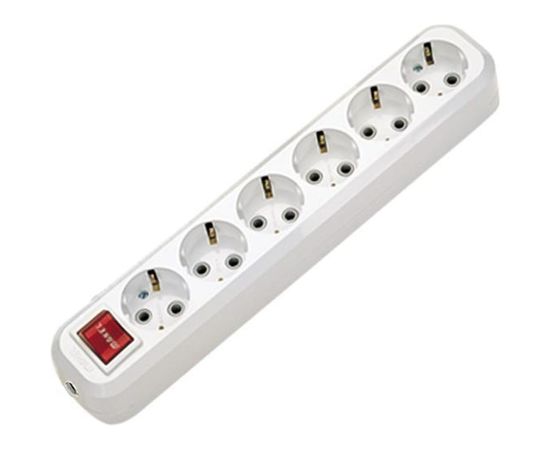 Колодка удлинителя 6-м с заземлением, с выключателем MAKEL MGP 231 