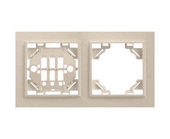 Рамка STEKKER двухместная горизонтальная, серия Эрна, слоновая кость, PFR00-9002-02 39241 