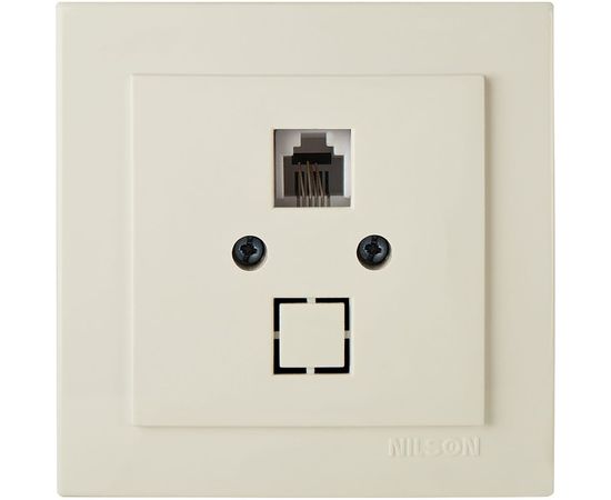 Телефонная розетка NILSON 1СП RJ11 крем Touran naturel 24121040 
