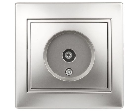 Розетка TV Intro 130103 одиночная, IP20, СУ, Plano, алюминий 2 Б0030078 