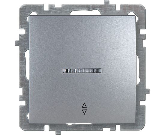 Механизм выключателя NILSON 1СП проходной с подсветкой серебро Touran/Alegra metallic 24130408 