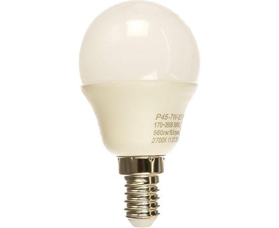 Светодиодная лампа ЭРА LED smd P45-7w-827-E14 Б0020548 – изображение 2
