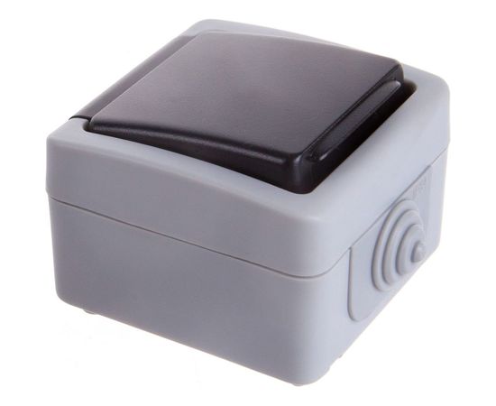 Одинарная розетка LK Studio с з/к IP54 16А/250V серый LK AQUA 80007 – изображение 2