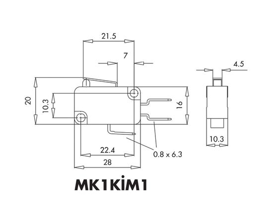 Микро-выключатель Emas MK1KIM1 – изображение 2