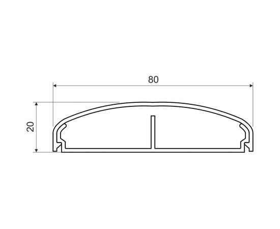 Кабельный канал KOPOS 80х20 ELEGАNT комплект 2 метра LE 80_HD – изображение 2
