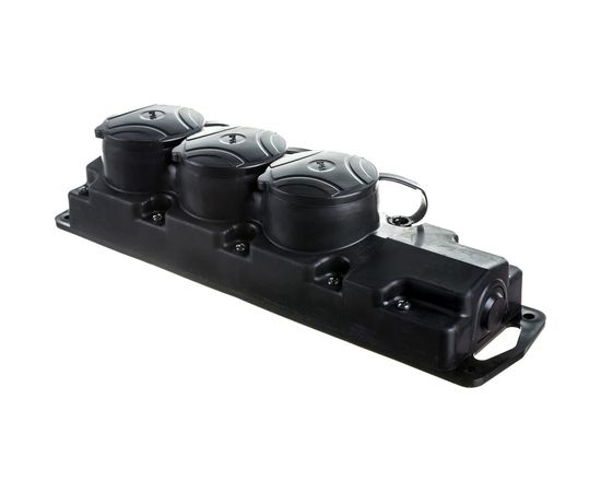 Штепсельная розетка Bylectrica 3-местная с заз.конт. переносная каучук IP44, Р16-381 – изображение 2